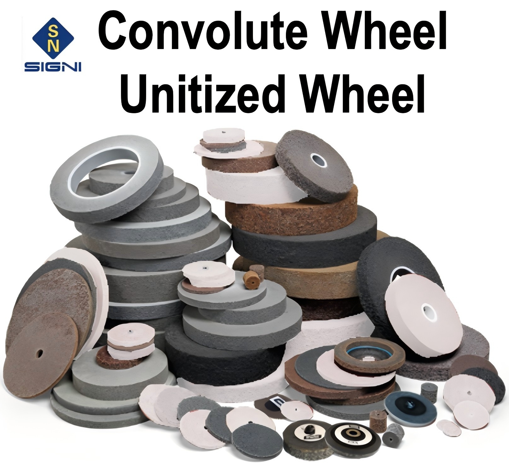 SIGNI EXL  Convolute Deburring Wheel 8A MED6x1x1 Aluminum Oxide Polishing Wheel
