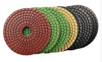 Diamond polishing pad for stone