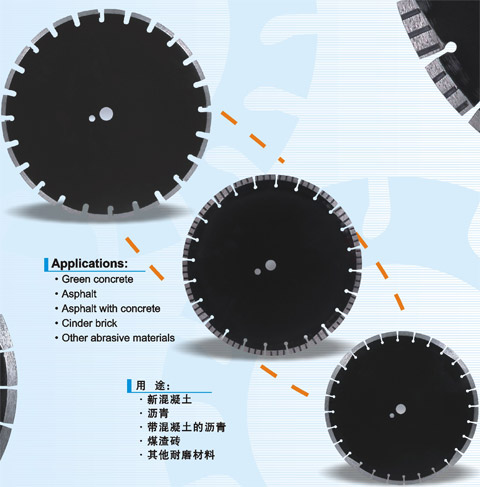 Laser welded diamond saw blades for asphalt