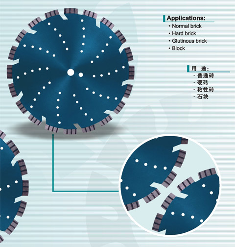 Laser welded diamond saw blades for brick