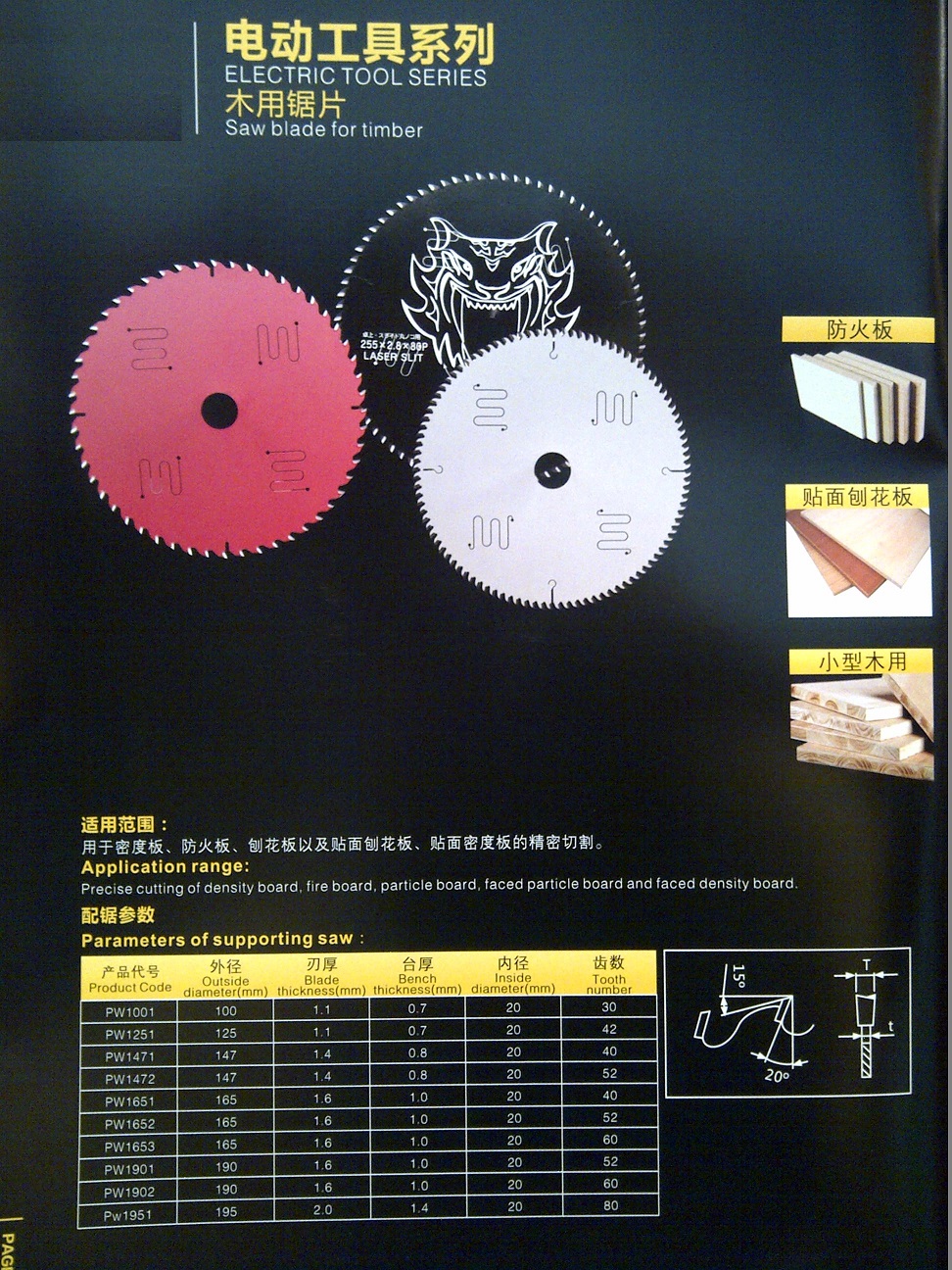 TCT saw blade for wood