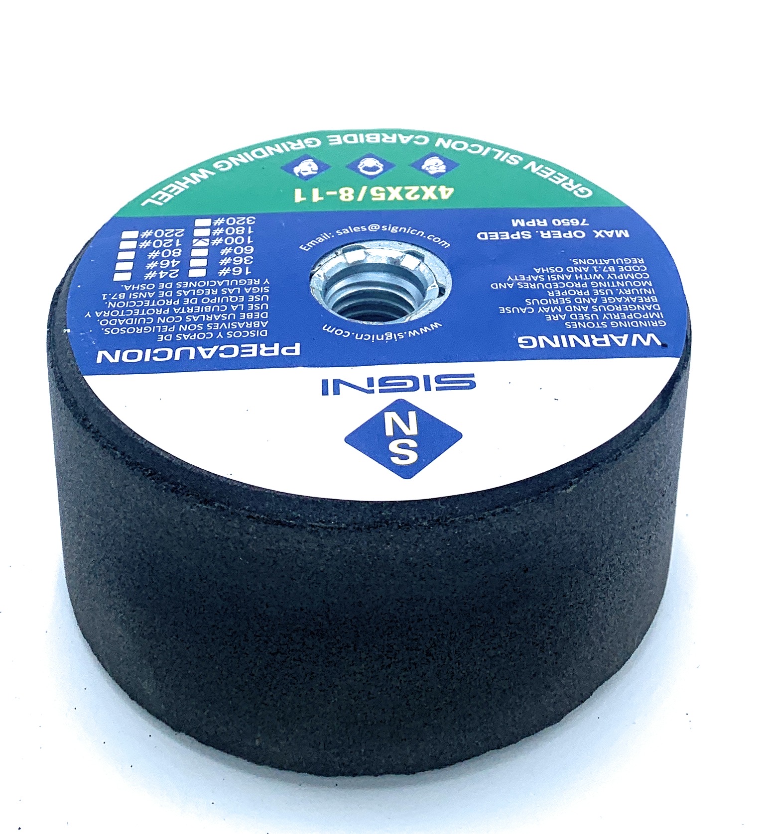 SIGNI 4 inch Silicon Carbide Grinding Stone with 5/8 Arbor for Grinding Masonry